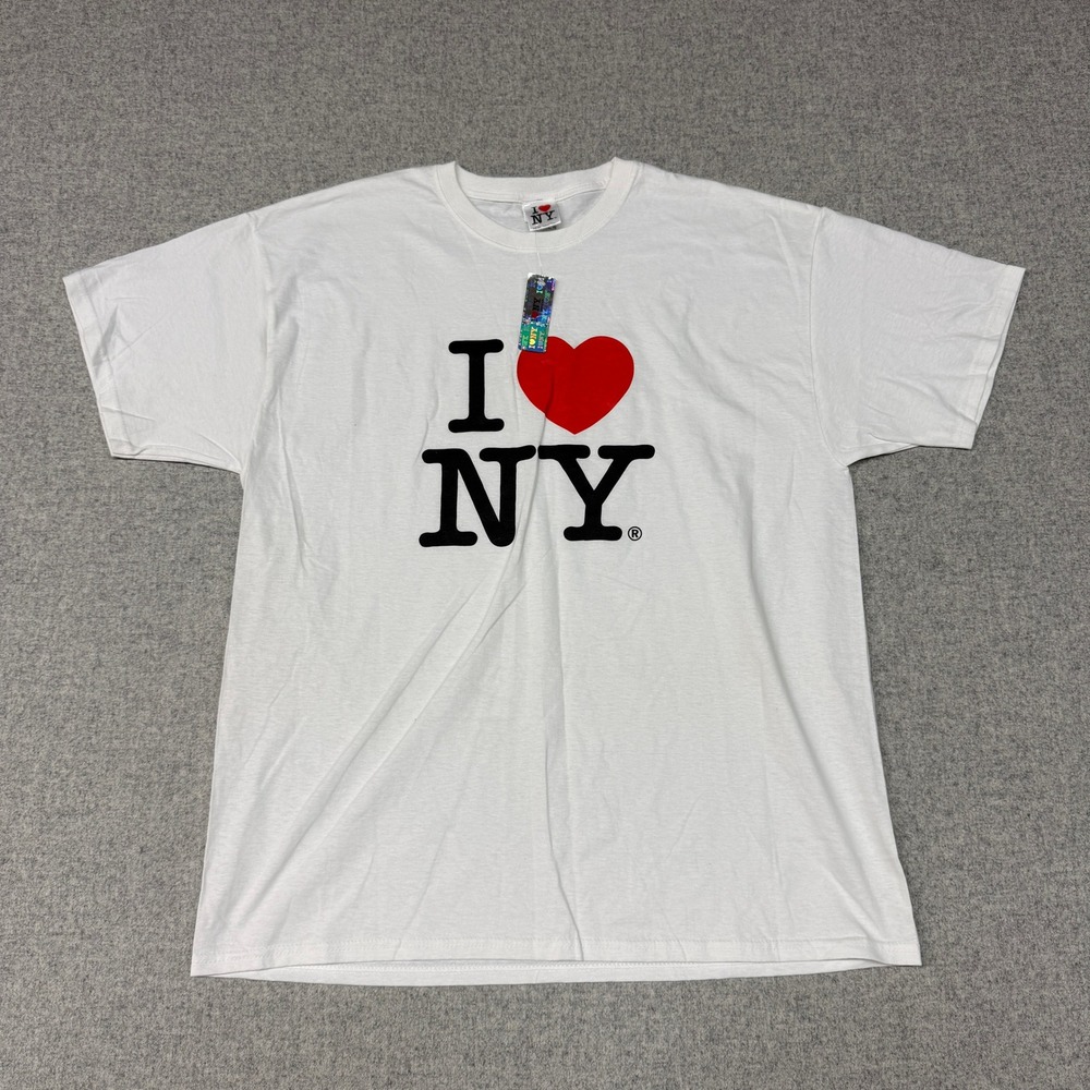 Fruit of the Loom I Love NY Graphic T-Shirt XL White Licensed New York Tee